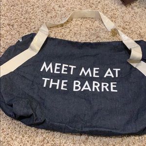 Meet me at the barre workout bag